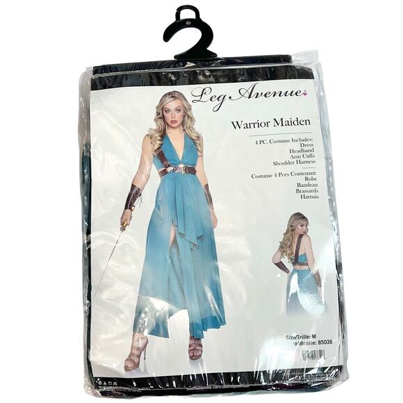 Warrior Maiden Dress Costume Adult Medium Halloween Party Cosplay New - Picture 4 of 6